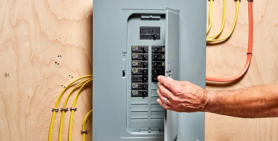 Modern upgraded electrical panel, highlighting the benefits of residential panel upgrade services.
