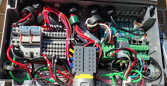 Complex electrical wiring showcasing expert electrical installation in Frederick, MD.