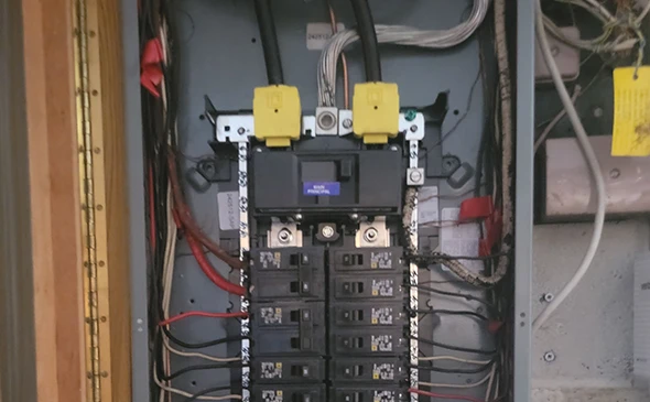 Upgraded electrical panel installation in Laurel, MD, ensuring safety and efficiency.